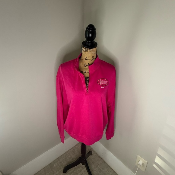 Nike Women's Fuchsia Half-Zip Sweatshirt - Picture 6 of 9